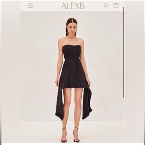 Alexis Elegant Black Strapless Dress